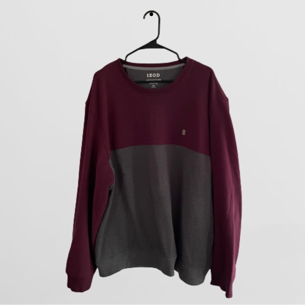 Red and Gray Izod Sweatshirt XXL